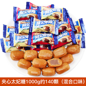 阿尔卑斯alpenliebe巧克溢夹心太妃糖巧克力香软糖糖果结婚喜糖500g
