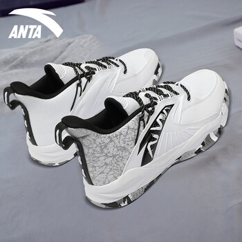 安踏菱极高帮篮球鞋男鞋2022秋冬新款迷彩kt战靴黑白熊猫运动鞋子