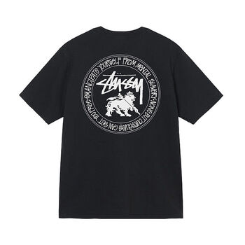 斯图西(stussy)潮流圆形皇冠logo印花纯棉短袖t恤男女情侣春夏新款 st