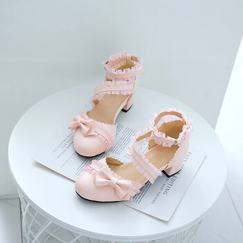 悠曼娅洛丽塔鞋子小高跟梅露露日系可爱lo鞋大码蝴蝶结学生甜美圆头粗