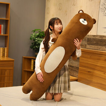 棕熊an动物长抱枕 全长约70厘米(外套 内芯)可拆卸【图片 价格 品牌