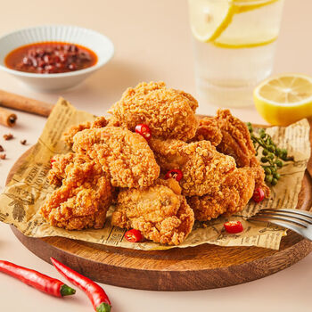 圣农脆皮炸鸡川辣原味鸡伴翅韩式炸鸡半成品裹粉油炸小食轻油多肉川