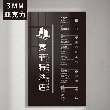 楼层索引牌办公室商场医院指示牌民宿酒店索引牌定做电梯医院导向导视
