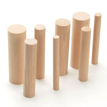 手工榉木圆木棒实木形体棍开背棍diy模型材料衣柜晾衣杆圆木棍小木棍