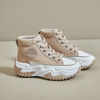 fengpilang卡迪高女鞋官方风格2023秋季高帮小白鞋新款韩版ins女学生