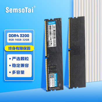 ˶̩SemsoTai ڴDDR4 Ĵ̨ʽڴڴ Ƶʿѡ 羺ѡڴ ddr4 3200Ƶ  8G*2