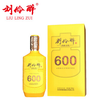 刘伶醉酒传世古窖600单瓶礼盒装500ml酒厂直发42度