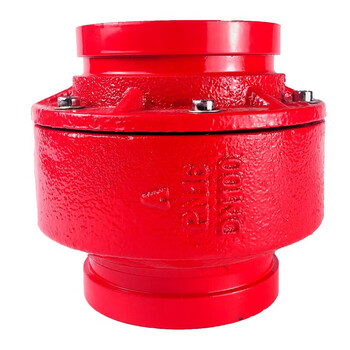 言竹消防hc81x16沟槽式消声止回阀止逆阀卡箍单向阀 dn65(76)