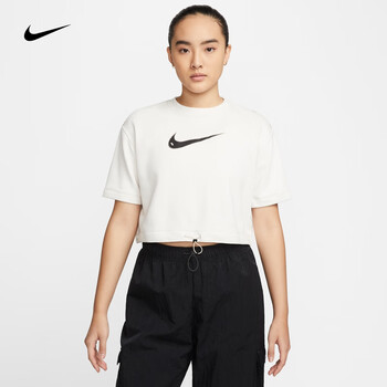 耐克 女子短袖短款上衣 nike sportswear swoosh dm6745-030 m