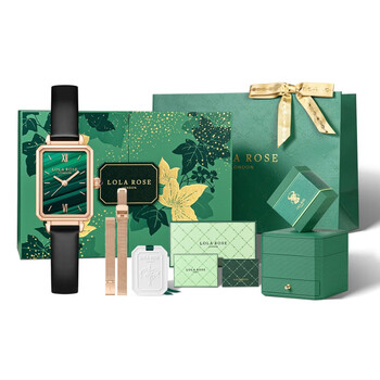 lola rose罗拉玫瑰腕表 石英机芯 真皮表带 20mm 绿色