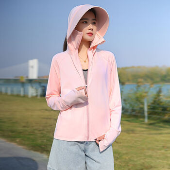 阿玛瑟防晒衣女外穿新款超轻薄波段短款带帽子夏季防紫外线upf50 大