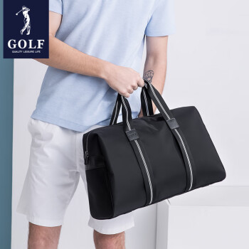 高尔夫GOLF旅行包轻便防泼水男士手提包大容量休闲时尚多功能旅游布包可装下14英寸笔记本 黑色