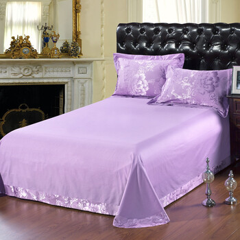 82.0简约 花韵-紫色 270*270 床单 枕套1对