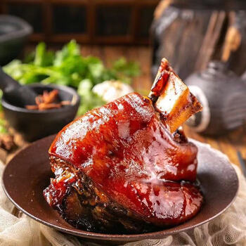 李国胜李国胜 河南特产太康带骨肘子脱骨肘子梅菜扣肉熟食卤味肘子 整