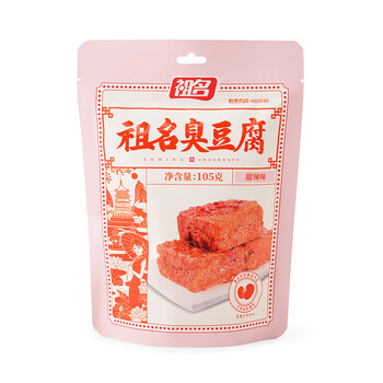祖名臭豆腐正宗油炸豆腐干豆干零食小吃休闲食品105g 甜辣味