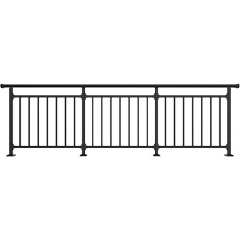 阳台护栏铝合金锌钢栏杆阁楼扶手室外围栏别墅小区楼梯扶手 爆花金(铝