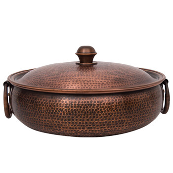 复古铜锅纯紫铜加厚电磁炉铜火锅铜汤锅燃气纯铜锅酸菜炖锅手工铜