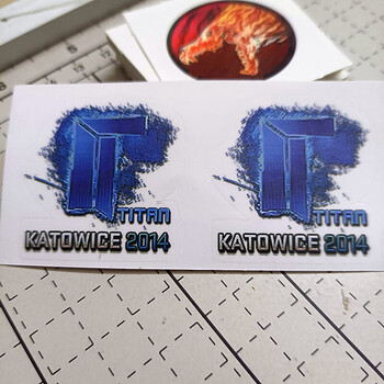 csgo泰坦全息贴纸卡通游戏周边实物csgo全息贴纸印花泰坦战队选手s1