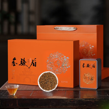 大红袍红茶百年老枞茶叶乌龙茶浓香型250g礼盒装芳华特级金骏眉250g