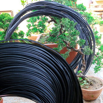 康馨雅盆景铝丝铁丝造型定型扎花园艺铝线绑花盆栽花木软扎丝黑铝丝