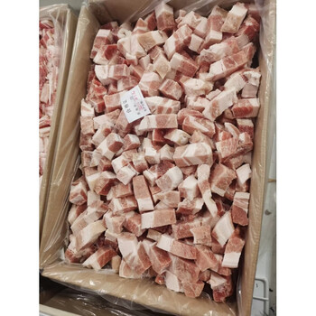 美之味生鲜冷冻猪肉丁  原切五花肉丁 后腿肉切割 无槽头成分
