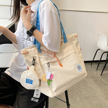 日系韩国帆布斜挎包女学生可爱轻便韩版原宿文艺单肩包大学生上课包