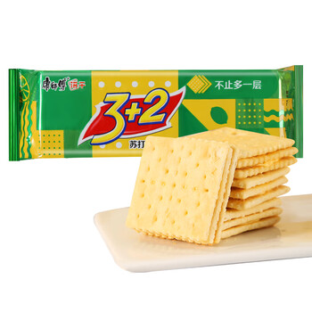康师傅 3 2苏打夹心饼干 清新柠檬味125gx24袋整箱装 3加2芝士办公室