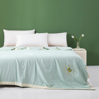 华恒羽可水洗水洗棉被子空调被夏凉被夏被夏季宿舍单人薄款被子床单柠