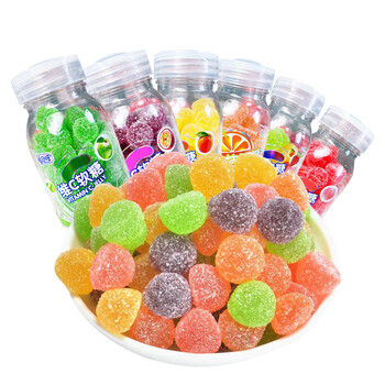 维c果汁软糖68g/瓶水果味橡皮糖儿童维c糖酸甜qq糖休闲零食宏轩曼威
