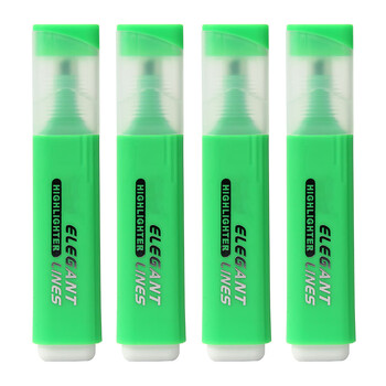 手账可用水性记号笔 办公学生通用醒目重点标记笔 10支装 10支绿色