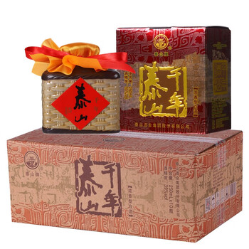 泰山白酒千年泰山酒小瓷瓶39度250ml浓香型白酒小窖佳酿粮食酒泰安