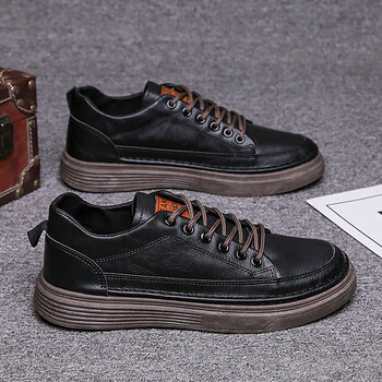 上班鞋男男鞋春季休闲皮鞋厨房厨师防水平板鞋防滑耐磨工作上班鞋劳保