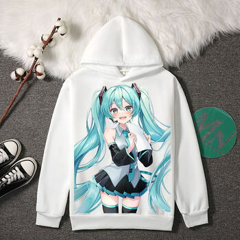 爵思朗初音未来动漫周边加绒二次元卫衣联名日系秋冬男女印象连帽外套