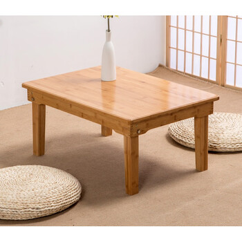 趣槐炕桌用实木农村矮可 折叠榻榻米 桌老式简易竹吃饭餐桌几定制