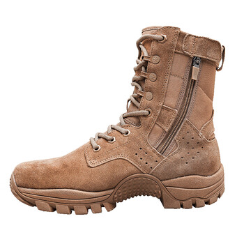 鲍小熙21金猴作战靴新式作战训靴男棕色防水训练靴夏季户外拉链沙漠鞋
