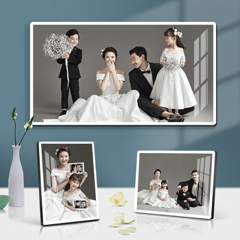 全家福洗照片做成相框放大挂墙制作相片精修照片摆台 大韩水晶留白 30