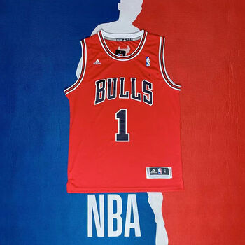 北燕客北燕客nba复古球衣公牛队罗斯1号经典刺绣引动休闲欧码宽松篮球
