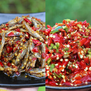 竹香飘飘农家小鱼干火培鱼零食小吃下饭小鱼仔江西特产剁椒小鱼酱280