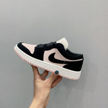 言娴air 乔1 low aj1奶茶粉女鞋黑粉复古低帮篮球鞋百搭鞋男女鞋 奶茶