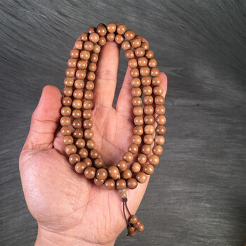 晗遐印度老山檀香08cm108颗粒男女佛珠念珠手串多层手链项链黑红肉8mm