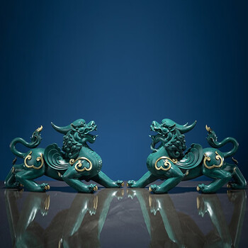 铜师傅铜貔貅摆件一对招财聚财客厅店铺家居装饰办公室大号开业乔迁