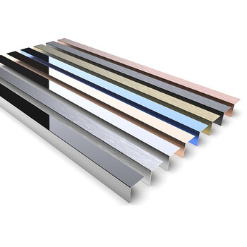 不锈钢直角压收边条包边条黑钛钢背景墙金属装饰线条玫瑰金黑钛金 hl