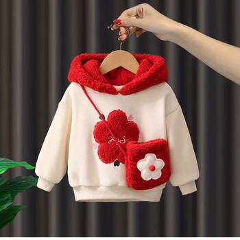 史努比童装女童男童秋冬套装加绒加厚2022新款小孩冬天衣服时尚保红色