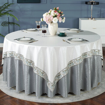pu酒店餐厅餐桌垫防烫圆形台布欧式餐桌布免洗家用直径1.4圆桌使用