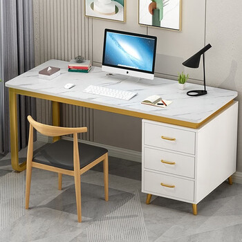 德隆升电脑桌 台式卧室轻奢书桌北欧ins风简约家用角落写字桌办公电