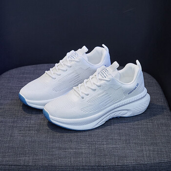 铬安踏雁软底轻便跑步运动鞋女网面透气薄款莆田女鞋健身妈妈小白鞋网