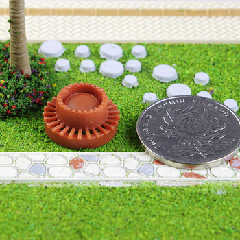 沙盘材料diy室内场景户外配景长方形广场花坛 有花 2种1 100 圆形广场花坛 无花 一个 京东jd Com