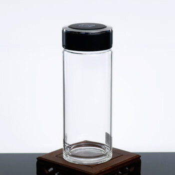 【京东优选】水杯男士 单层玻璃杯茶杯加厚耐热个性简约随手杯500ml大