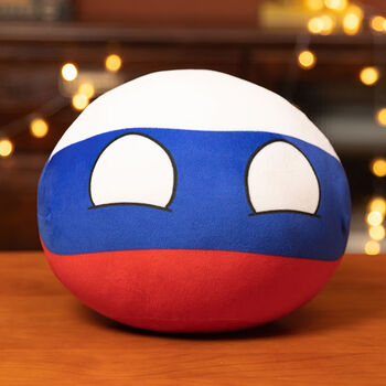 波兰球国家球苏联团子抱枕二次元周边cos公仔布娃娃玩偶挂件 俄罗斯1