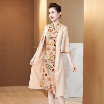 婚礼妈妈装高档礼服夏季套装喜妈妈婚礼服年轻款加大码56月新娘妈妈